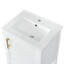 Meuble-lavabo de 20 po avec lavabo, armoire de salle de bain avec porte à fermeture douce, support de rangement et tablette ouverte-117193454