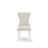 3 Piece Dining Table Set for Small Spaces Contains a Round Kitchen Table and 2 Doeskin Linen Fabric Parson Dining Chairs, Linen White-2008041385