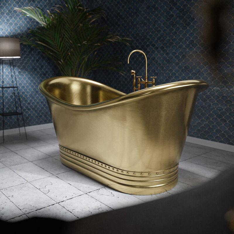 1850mm x 820mm Freestanding Copper Bathtub
