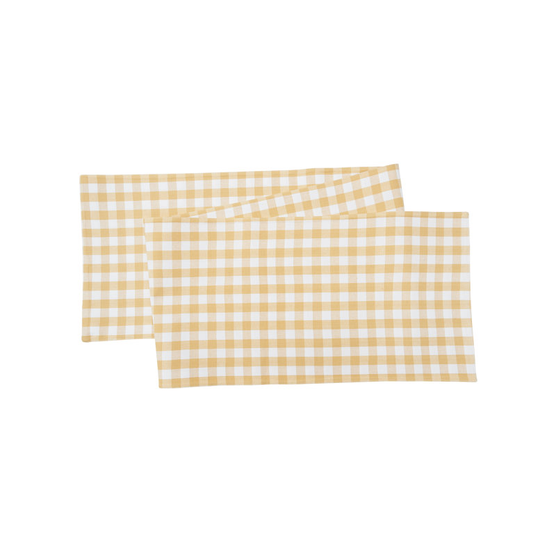 Rolaine Ashford Cotton Table Runner, Yellow