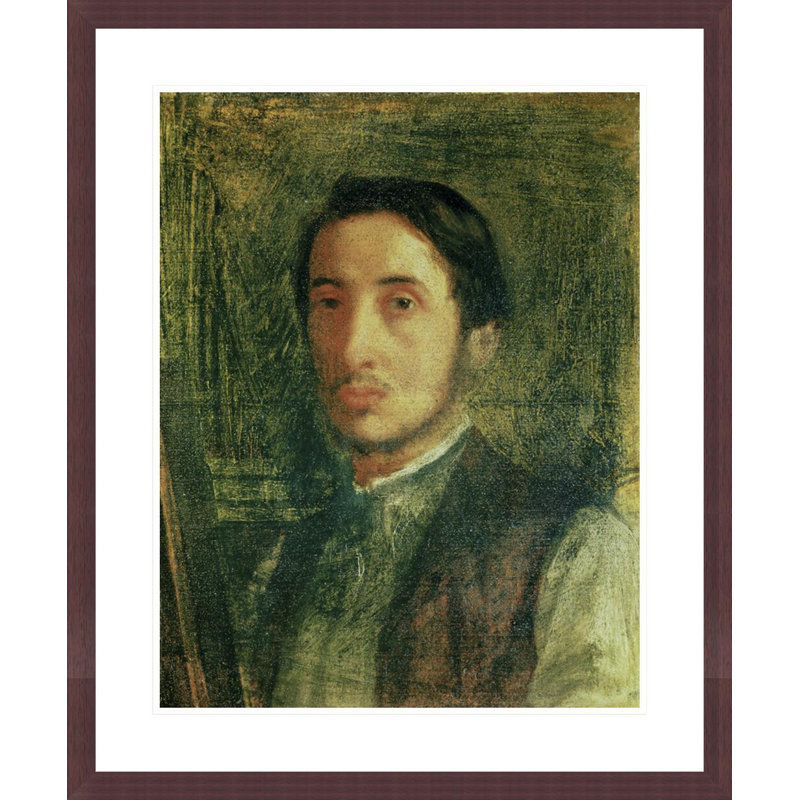 Autoportrait comme un jeune homme par Edgar Degas, impression giclée encadrée, H 28,28 po x l 23,5 po