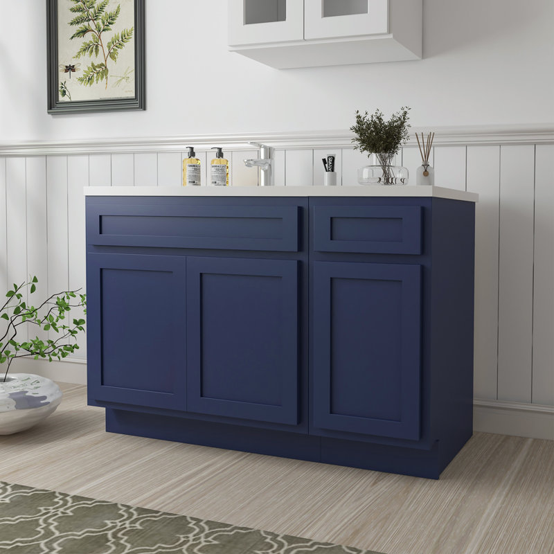 Base de meuble-lavabo simple 54 po, Bleu
