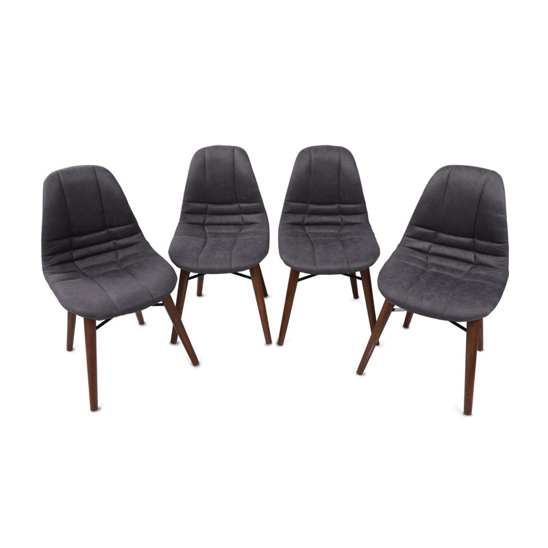Chaise d'appoint rembourrée Halt Whistle anthracite