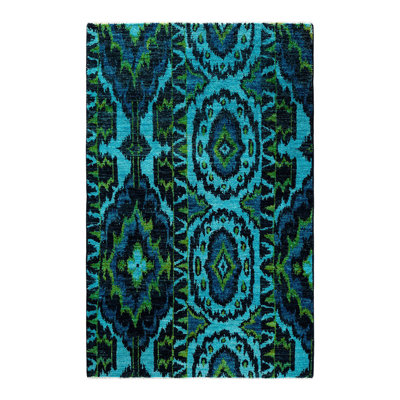 Contemporary One-of-a-Kind Rectangle 3'10" X 6'2" Hand Knotted Area Rug