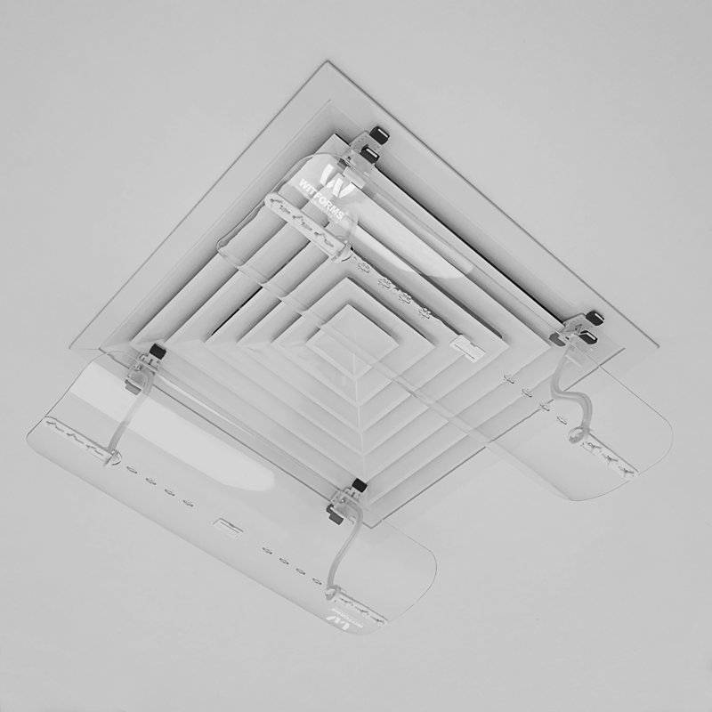 Witforms / Square - Déflecteur d'air AC réglable adapté aux prises carrées du climatiseur central. Améliore la circulation du refroidissement et du chauffage
