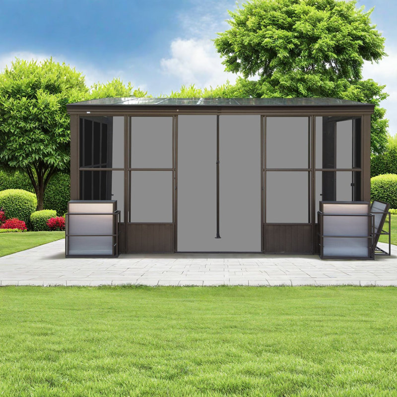 Auvents et pavillons de jardin spacieux 10 x 12 (doit inclure le cadre), véranda en aluminium