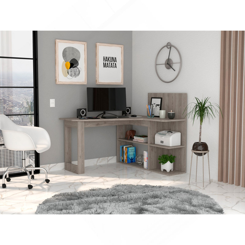 Bureau d'ordinateur Mohave, bureau, gris clair