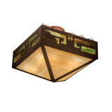 Rustic Lodge 4 - Light Semi Flush Mount