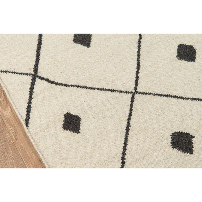 Thompson Hand Woven Wool Geometric Area Rug, Rectangle 7'6" x 9'6"