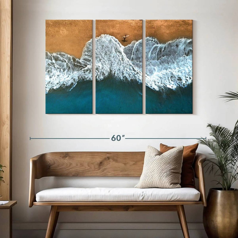 Gillard Surfer On Exotic Beach, 32" H x 50" W