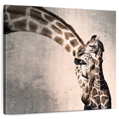 Brampt, mère et fils, girafe