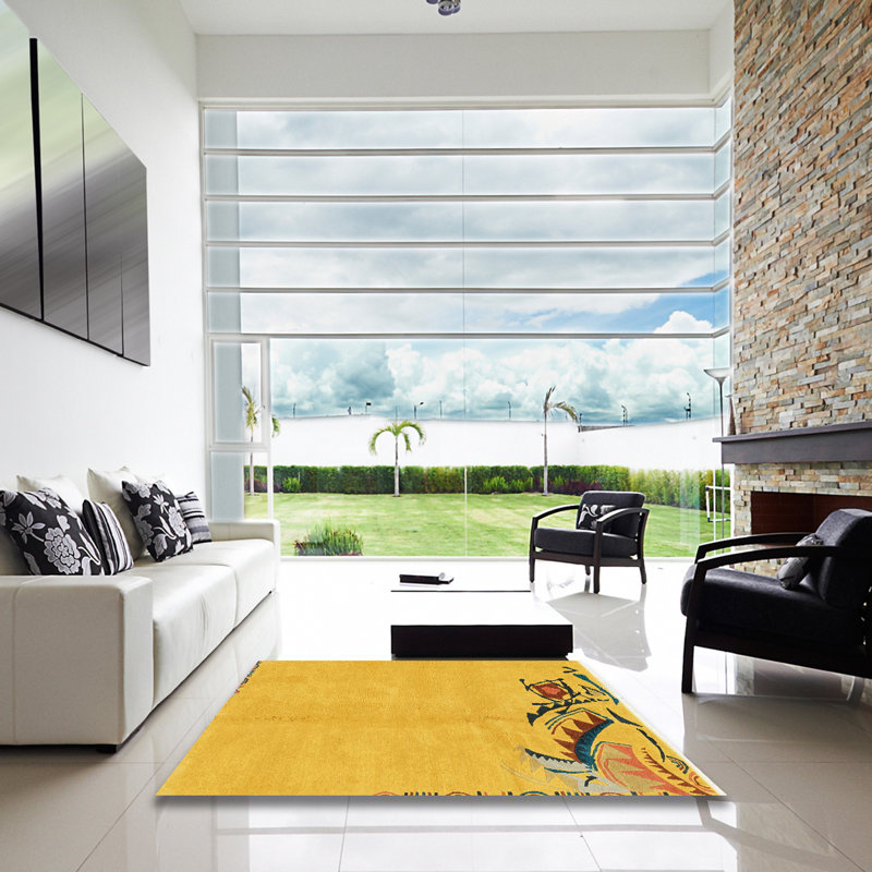 Abstract Indoor Rug, Square 7'