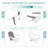 Folding Adriondack Chair With 2-Tier Table-179995666