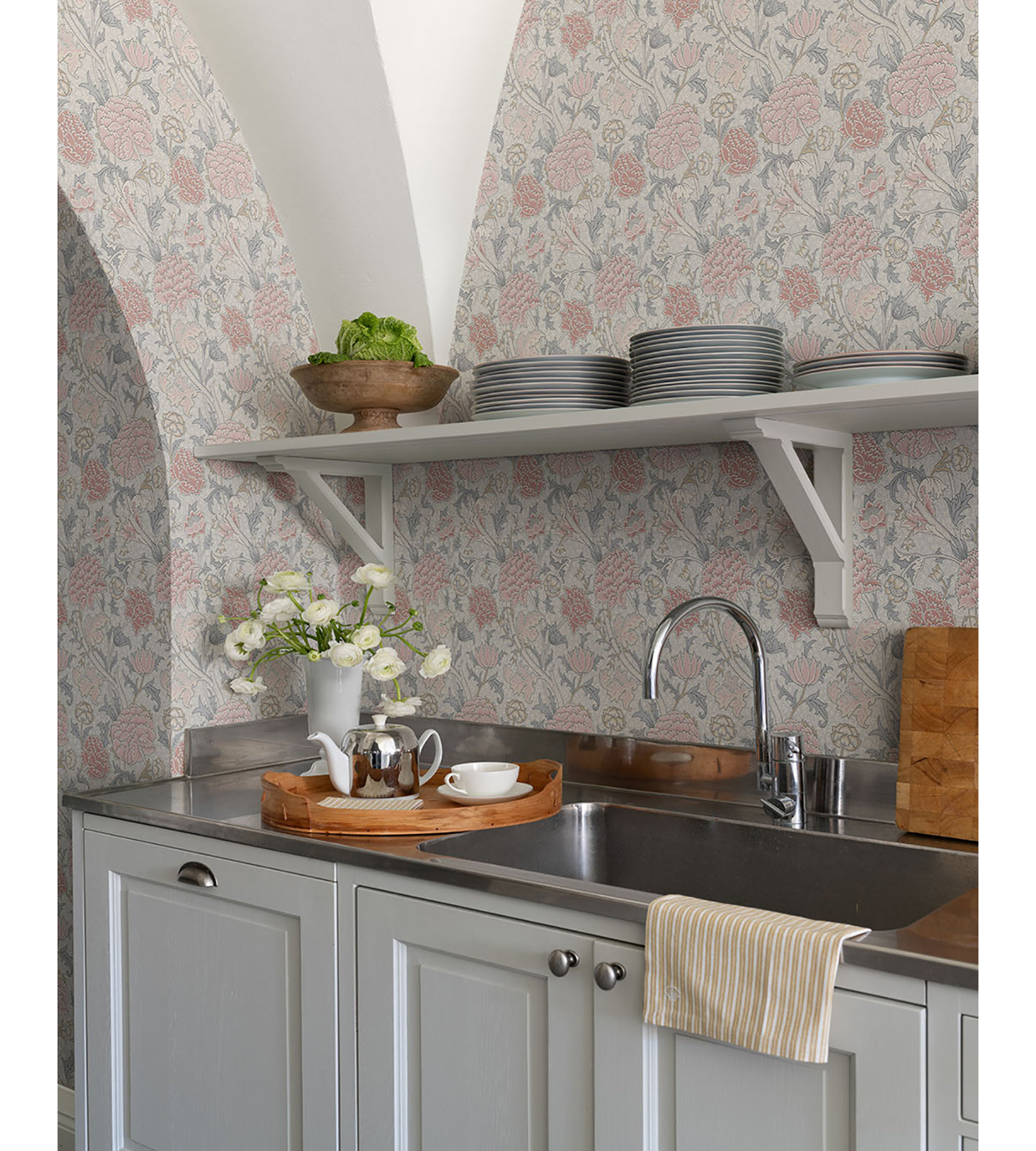 Floral Wallpaper, Pink