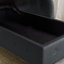 Chaise de salon moderne en velours noir avec rangement pratique et style contemporain