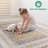Area Rug Synthetic Fiber Stain Resistant Non-Shedding Medallion Cream Ivory Medium Pile 5' x 7'-901864916-901864917
