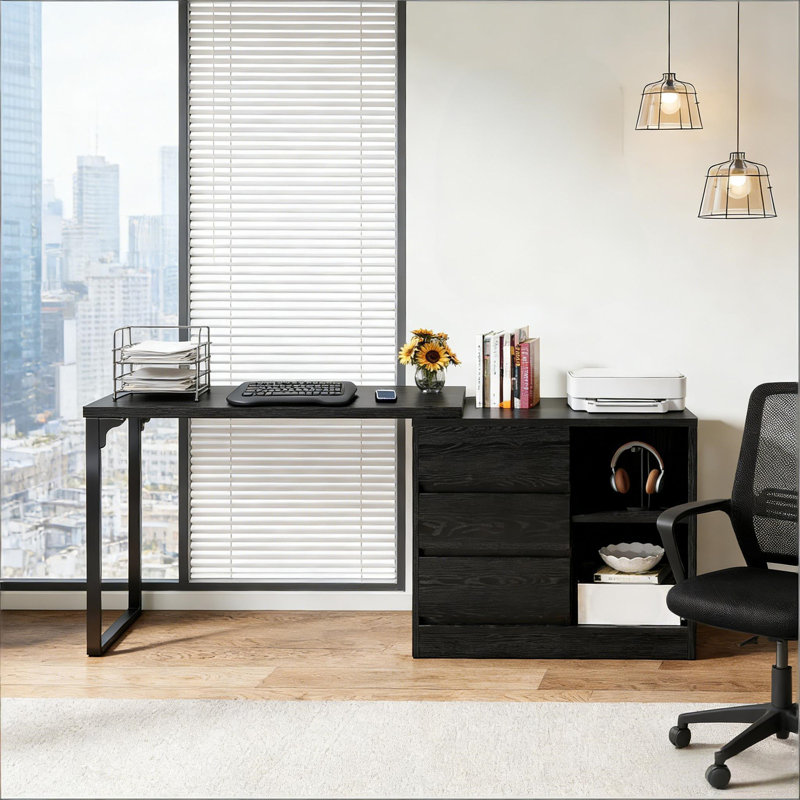 Bureau de coin réversible (sans tabourets)