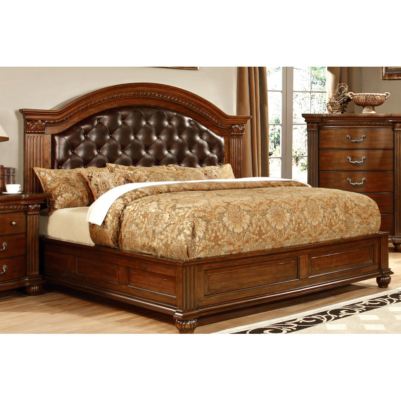 Vegan Leather Platform Bed, California King