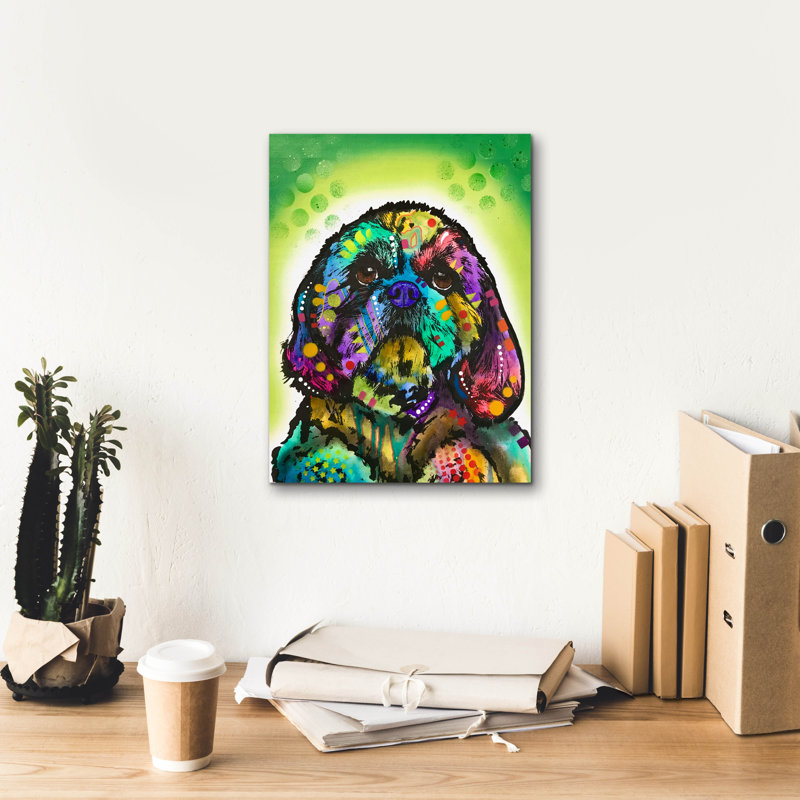 «Kinda Shih Tzu» par Dean Russo, H 16 po x l 12 po x P 0,75 po