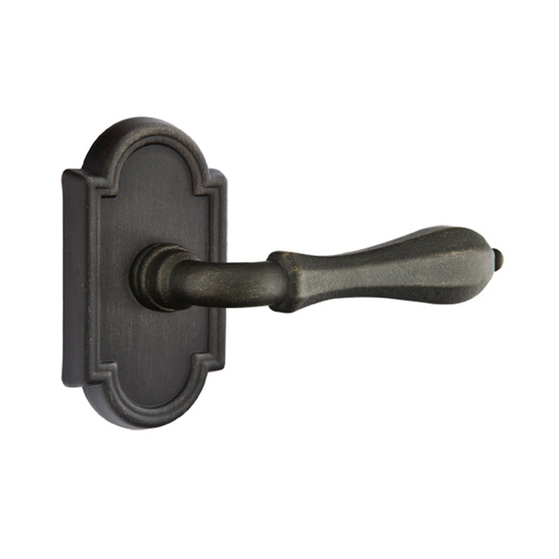 Poignée de porte Passage (Hall & Closet) avec rosette, Gauche, Bronze moyen