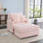 Comfortable Spring Armchair and Ottoman Set with Cup Holder and Corduroy-898069727