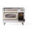 ILVE Nostalgie II Series Noblesse 48 inch Dual Fuel Range with 5 Sealed Burners, Griddle, Frenchtop (Glass Door)-112295554-112295553