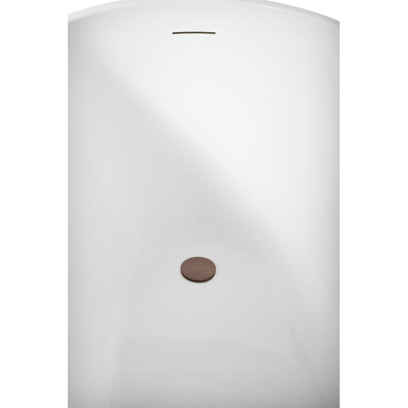 Baignoire autoportante 67 "avec drain interne Streamline, Bronze huilé mat