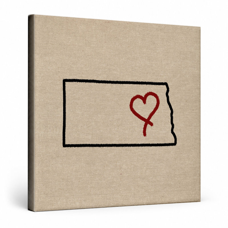 «Love Kansas», art mural sur toile carrée, 12" W x 12" H
