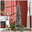Arbre de Noël artificiel flocon de neige non illuminé avec branches réalistes et 395 pointes