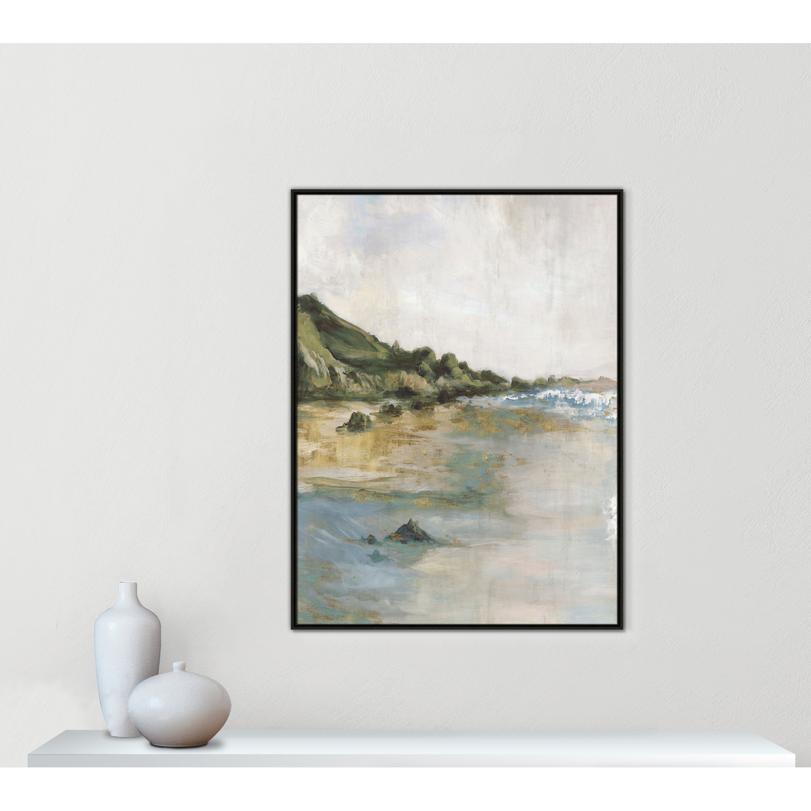 Cordoba "Tide's Edge" Print, 49.5" H x 37.5" W, Espresso