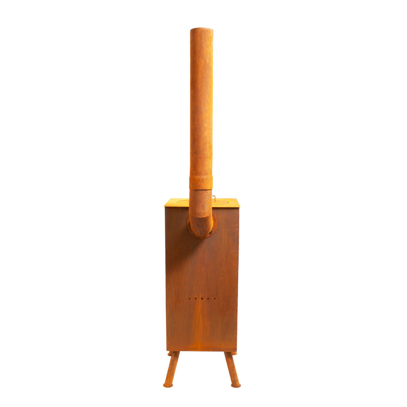 Triangle Steel Chimnea, Orange
