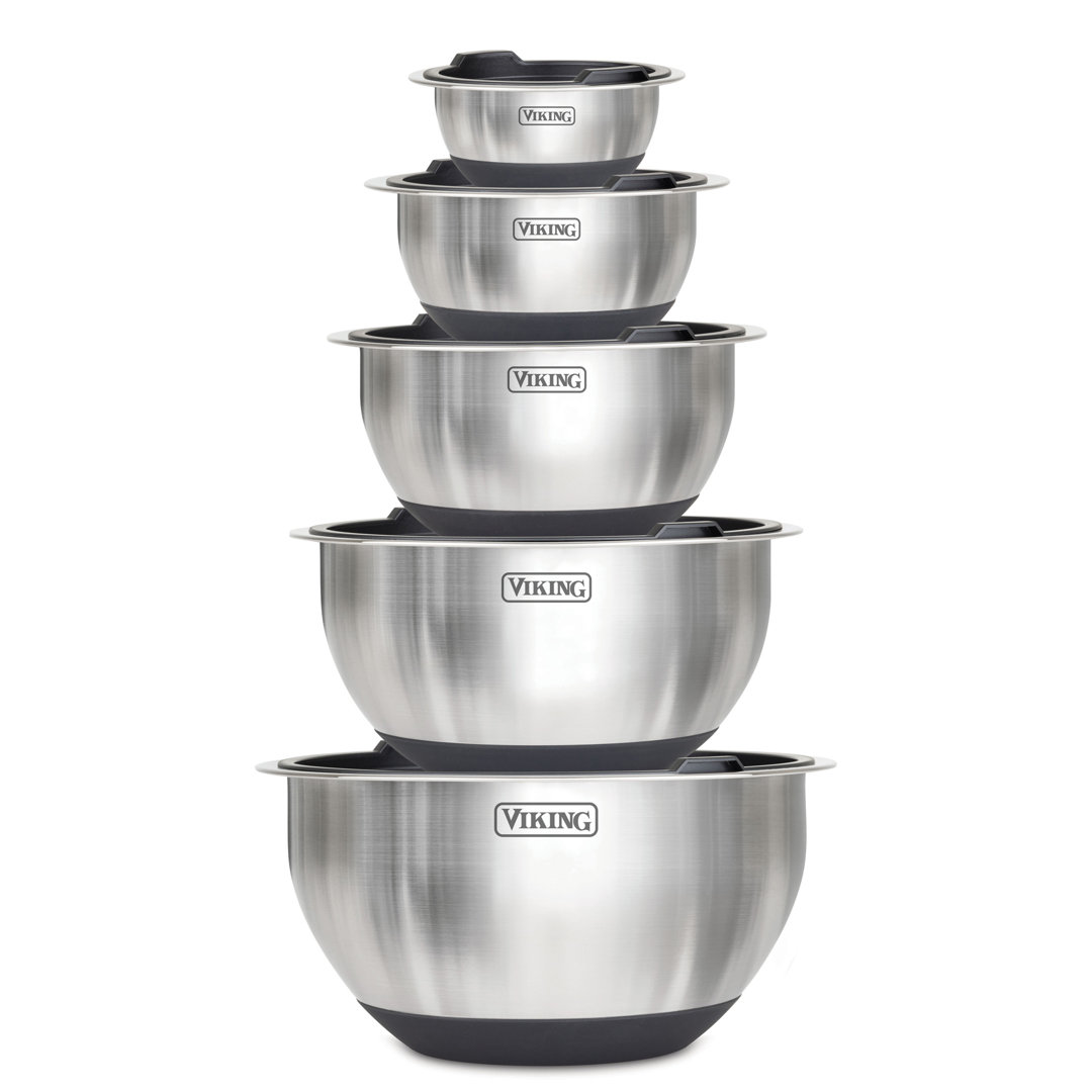 Viking 10 Piece Stainless Steel Mixing Bowl Set with Lids Viking 