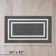 Double Border Machine Tufted Performance Dark Gray/White Rug