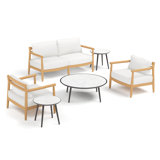 Lido 6-Piece Loveseat, Club Chairs and Nette Coffee Table, End Tables Lounge Set with Cushions