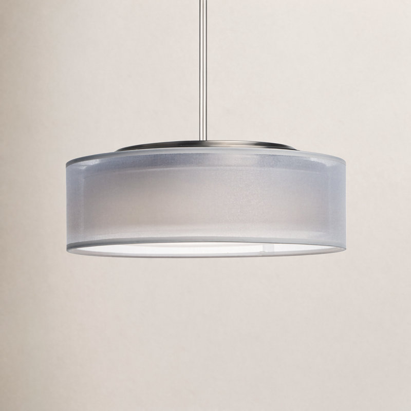 Jessalyn 3 - Light Shaded Pendant, Satin Nickel