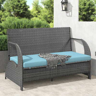 Versatile Outdoor Loveseat That Converts To Four Seats And A Table by Winston Porter