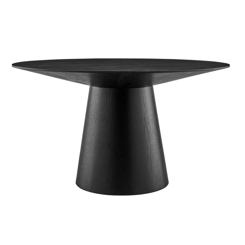 Table de salle à manger Adara, Noir mat, L 43,31 po x L 43,31 po