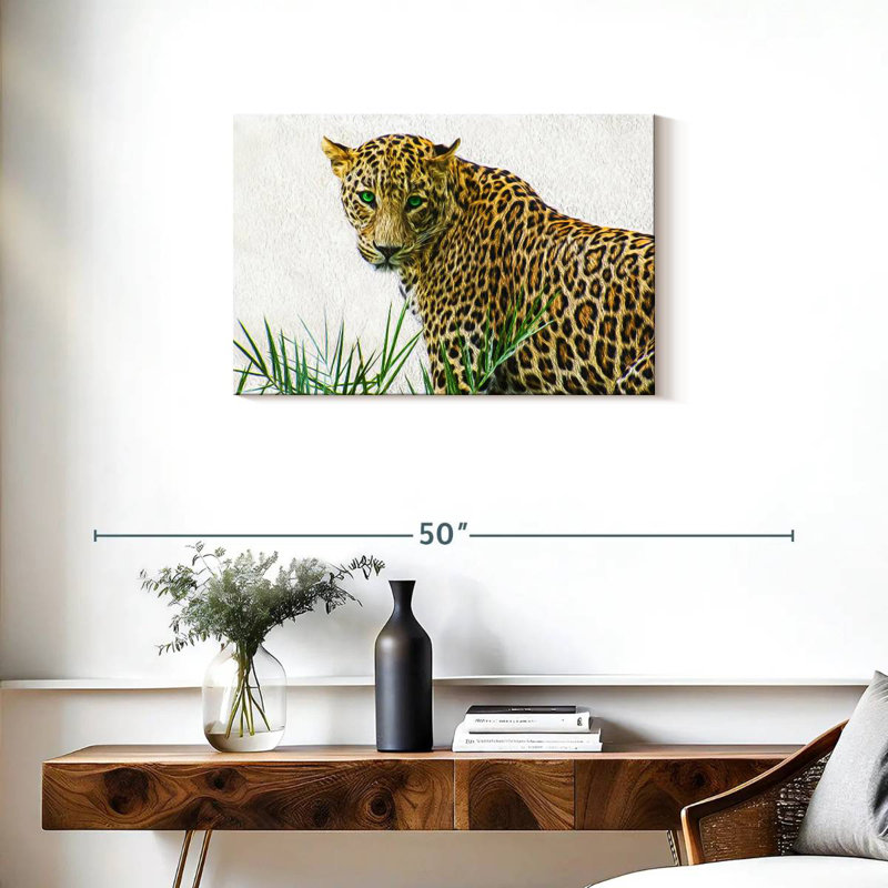 Brampt Wild Leopard, 20" H x 30" W