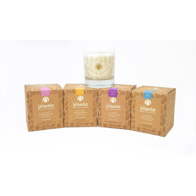 Citrus Scented Jar Candle with Glass Holder