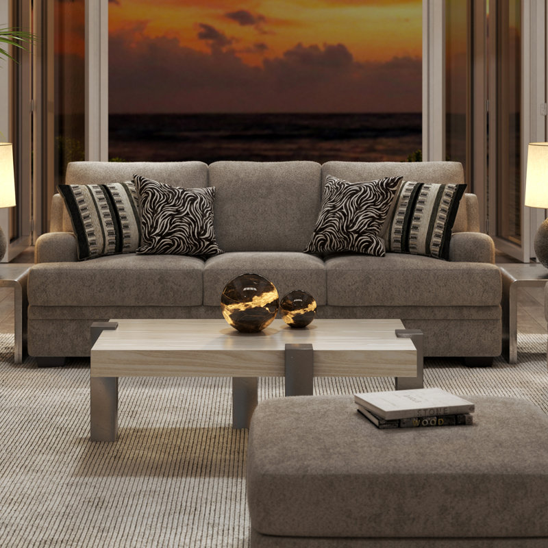Canapé Steuart Charles of London, Polyester gris