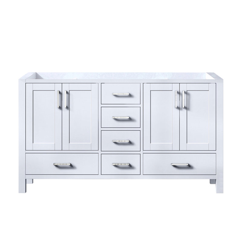 Jacques 60" White Double Freestanding Vanity Cabinet