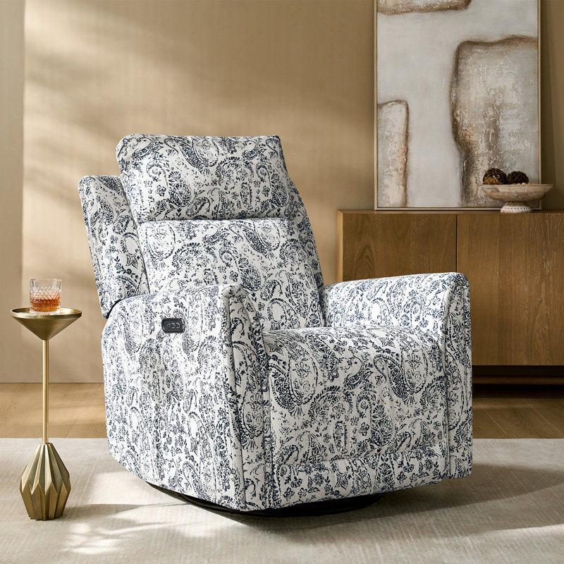 Thorndike 32" Dual Motor Swivel And Rocker Power Recliner, Navy