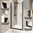 Matte Black Aluminum Frame 34"X 72" Pivot Shower Door With Film And Smooth - Moving Swinging Mechanism Operating
