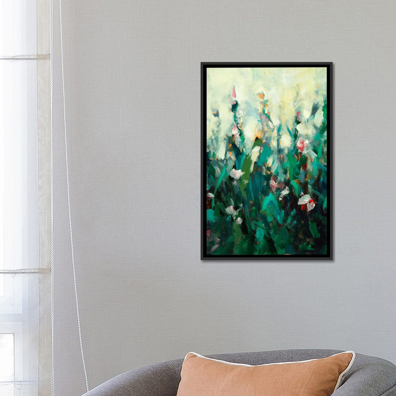 « ode to monet ii », impression sur toile, H 26 po x l 18 po x P 1,5 po, Toile avec cadre noir, Pas de tapis