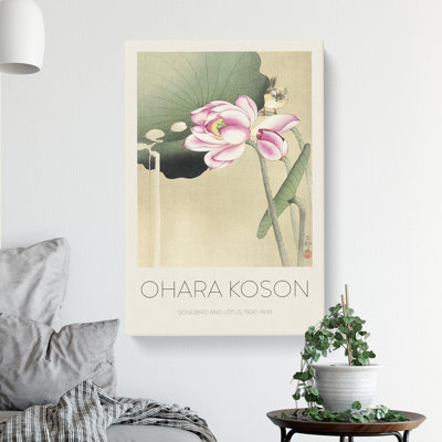 Songbird and Lotus by Ohara Koson - Wrapped Canvas