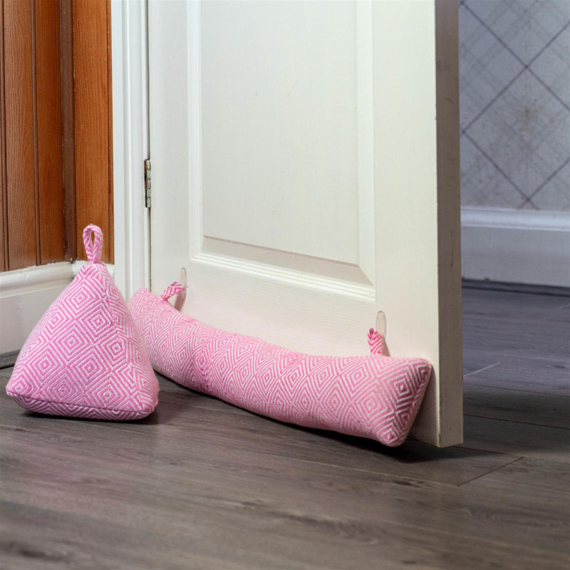 Nicola Spring - Chevron Draught Excluders - 80cm, Pink