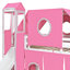 Lit mezzanine simple avec tente et tour - rose