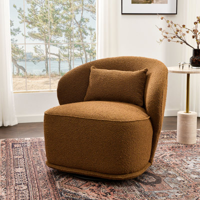 Fauteuil demi-tonneau pivotant à boucle large de 33 po Queensland