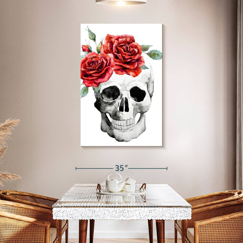 Fleurs de crâne Kerner, H 48 po x l 32 po