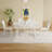 Dining Table Set With 4 Armless Chairs.The Backrest Of The Dining Chair Is Designed With Multiple Vertical Stripes.